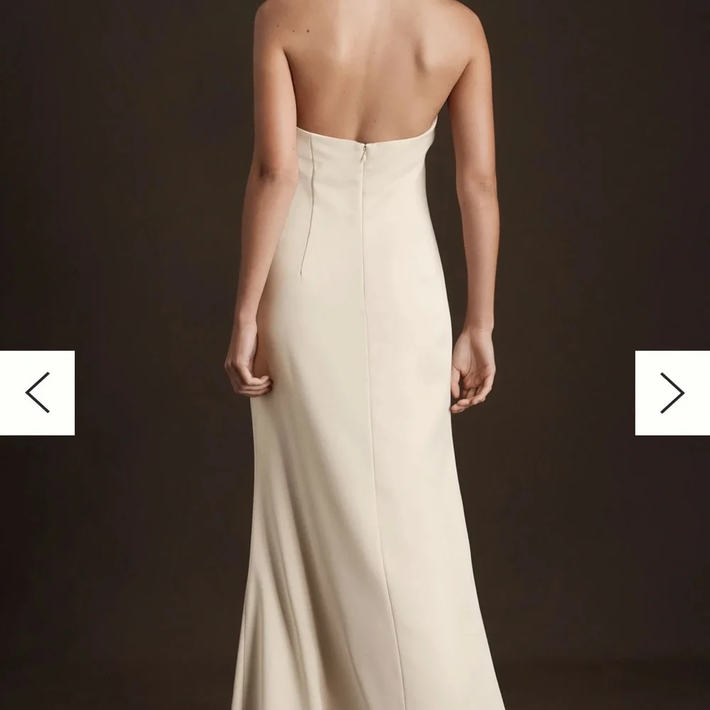 BHLDN Ruby Twist Halter Satin Gown - Picture 3 of 4